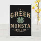 De groene Monsta-uitrusting St. Patricks Day Bosto Kaart (Gele Bloem)