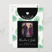 De Groene Monsteras van de waterverf sparen de Dat Briefkaart (Voorkant / Achterkant)