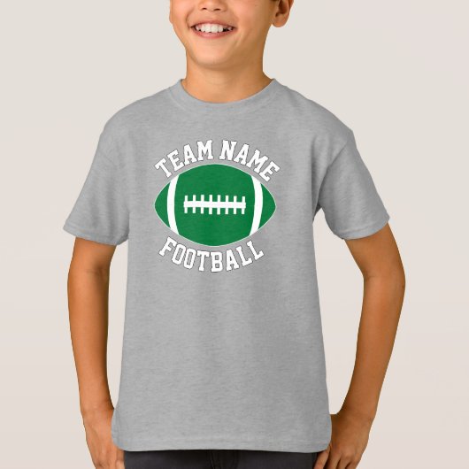 De Groene Naam van het Team van het Football, Spel T-shirt (Voorkant)