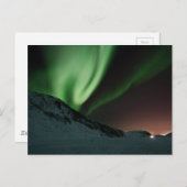 De groene Noordelijke Dageraad Borealis Noorwegen Briefkaart (Voorkant / Achterkant)