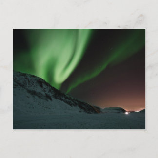 De groene Noordelijke Dageraad Borealis Noorwegen Briefkaart
