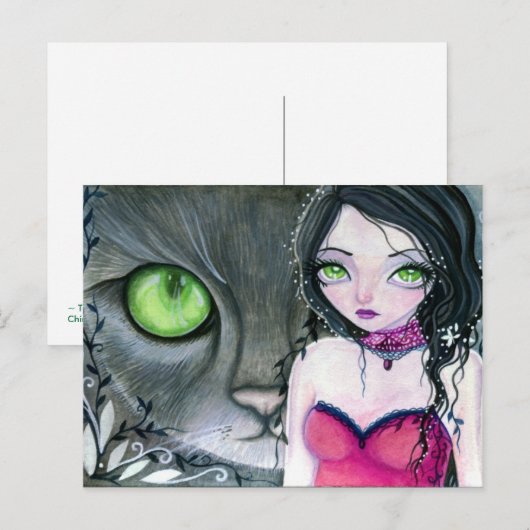 De groene ogen - Briefkaart (Voorkant / Achterkant)