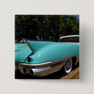 De groene ombouwbare Cadillac van Elvis Presley in Vierkante Button 5,1 Cm