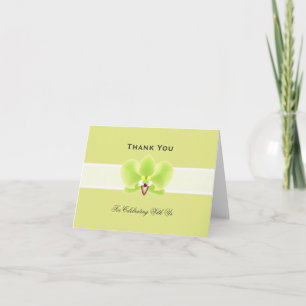 De groene Orchidee DANKT U kaardt Bedankkaart
