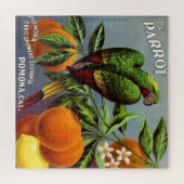 De groene papegaai legpuzzel (Horizontaal)