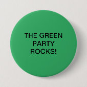 DE GROENE PARTIJ ROCKS! RONDE BUTTON 7,6 CM (Voorkant)