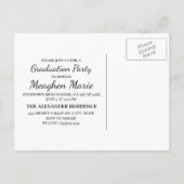 De Groene Partij van de Graduatie van de Foto van  Aankondigingskaart (Achterkant)