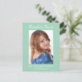 De Groene Partij van de Graduatie van de Foto van  Aankondigingskaart (Staand voorkant)