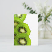 De groene Plakken van het Fruit van de Kiwi - de Briefkaart (Staand voorkant)