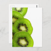 De groene Plakken van het Fruit van de Kiwi - de Briefkaart (Voorkant / Achterkant)