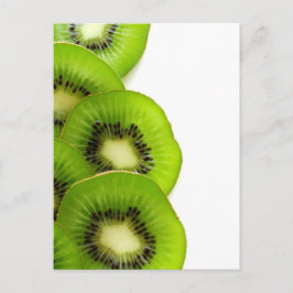 De groene Plakken van het Fruit van de Kiwi - de Briefkaart