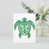 De groene Polynesische Schildpad van het Zee Briefkaart (Staand voorkant)