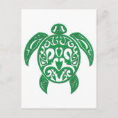 De groene Polynesische Schildpad van het Zee Briefkaart (Voorkant)