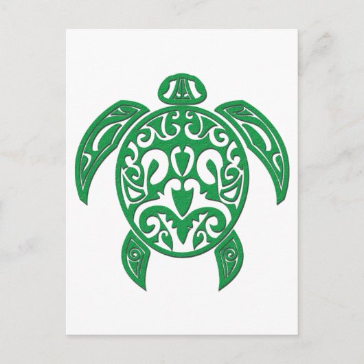 De groene Polynesische Schildpad van het Zee Briefkaart (Voorkant)