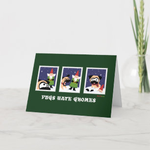 De groene Pugs Kaart van de Vakantie van de Gnomen