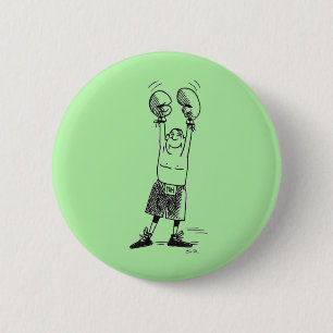 De groene ronde knoop van de winnaar button 5,7 cm