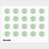 De groene Ronde Waterverf sparen de Stickers van d (Vel)