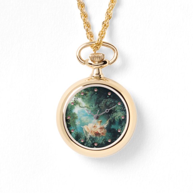 DE groene roze VAN DE ZWANGERSCHAP Horloge (Voorkant)