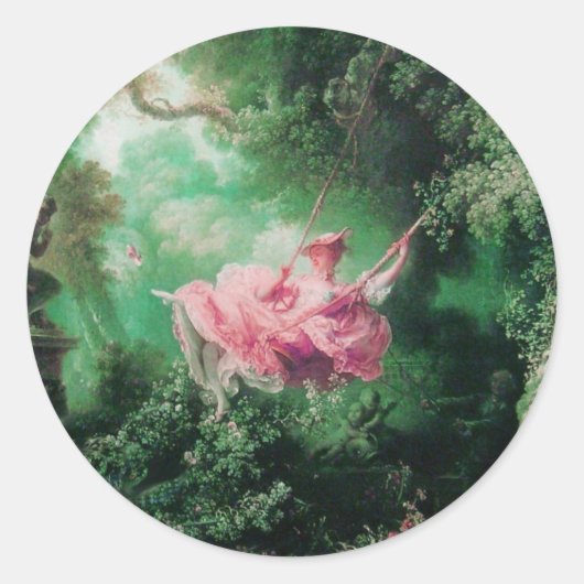 DE groene roze VAN DE ZWANGERSCHAP Ronde Sticker (Voorkant)