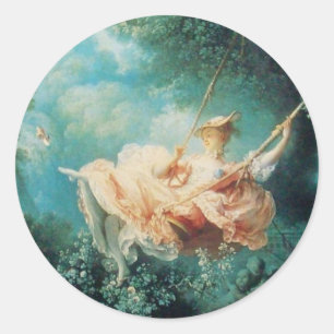 DE groene roze VAN DE ZWANGERSCHAP Ronde Sticker