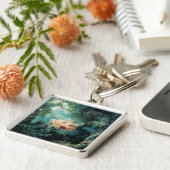 DE groene roze VAN DE ZWANGERSCHAP Sleutelhanger (Zijkant)