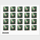 DE groene roze VAN DE ZWANGERSCHAP Vierkante Sticker (Vel)
