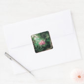 DE groene roze VAN DE ZWANGERSCHAP Vierkante Sticker (Envelop)