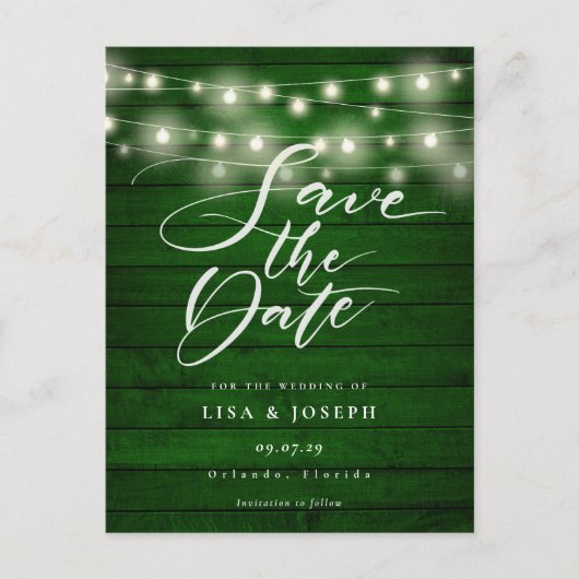 De groene Rustige Lichten van het Koord van het Ho Briefkaart (Voorkant)