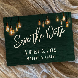 De groene Rustige Rood Edison lichten sparen de Da Save The Date
