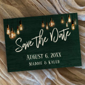 De groene Rustige Rood Edison lichten sparen de Da Save The Date