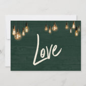 De groene Rustige Rood Edison lichten sparen de Da Save The Date (Achterkant)