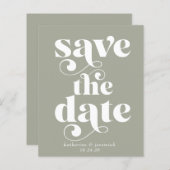 De Groene Sage van de Typografie van de Retro van  (Voorkant / Achterkant)