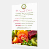 De groene salade acryl bord (Hoek)