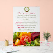 De groene salade acryl bord (Huwelijk)