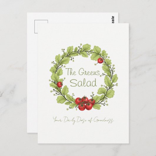 De groene salade briefkaart (Voorkant / Achterkant)