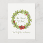De groene salade briefkaart (Voorkant)