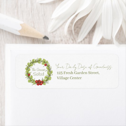 De groene salade etiket (Insitu)