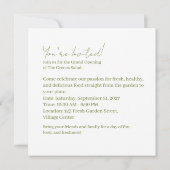 De groene salade kaart (Achterkant)