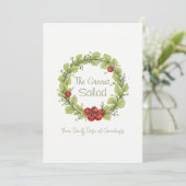 De groene salade kaart (Staand voorkant)