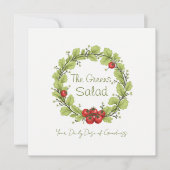 De groene salade kaart (Voorkant)