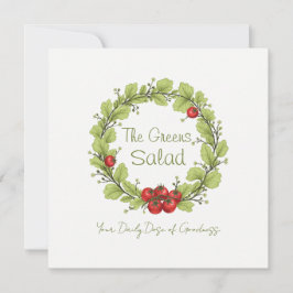 De groene salade kaart
