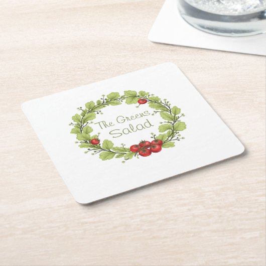 De groene salade kartonnen onderzetters (Schuin)