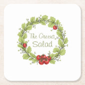 De groene salade kartonnen onderzetters (Voorkant)