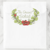 De groene salade ovale sticker (Tas)