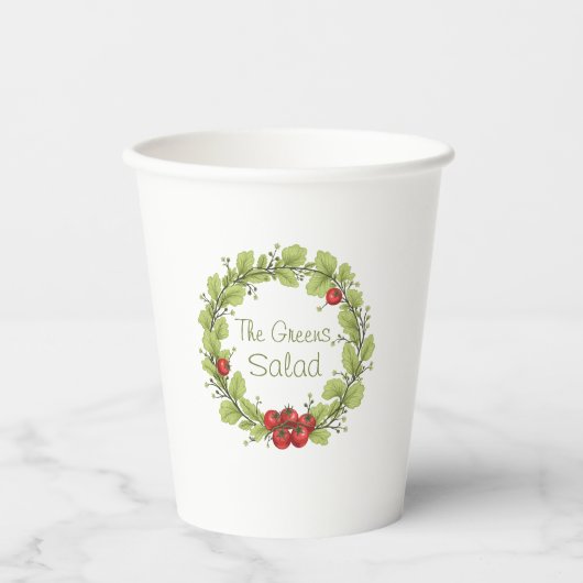 De groene salade papieren bekers (Voorkant)