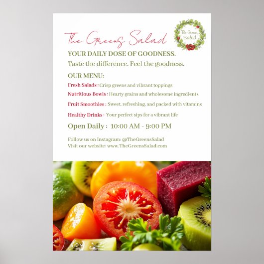 De groene salade poster (Voorkant)