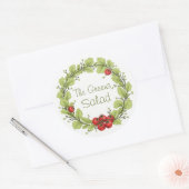De groene salade ronde sticker (Envelop)