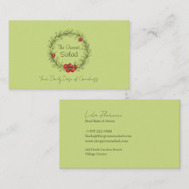 De groene salade visitekaartje