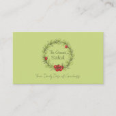 De groene salade visitekaartje (Voorkant)