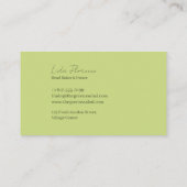 De groene salade visitekaartje (Achterkant)